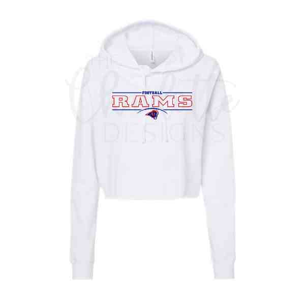 Rams Women's Football Crop Hoodie