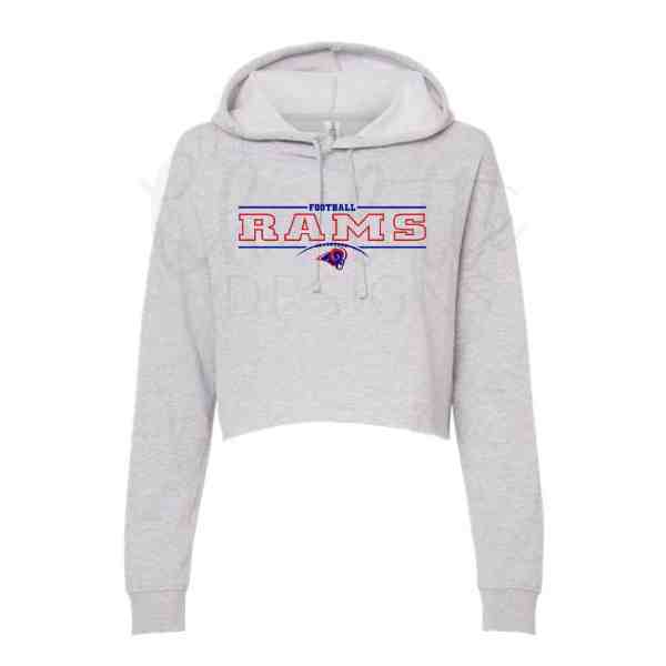 Rams Women's Football Crop Hoodie