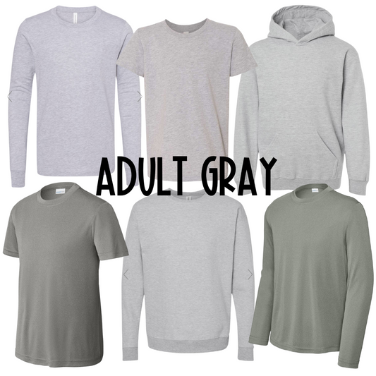 ADULT GRAY- Design Your Own Sale!